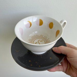 Goddess Provisions Celestial Moon Phases Teacup with Saucer